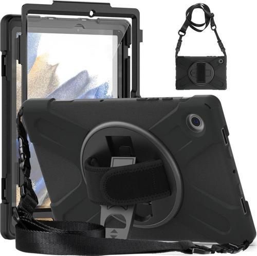 Lenovo Tab M10 Plus Kılıf Yatay ve Dikey Standlı Askılı Military Amazing Defender Zırh Özellikli Kılıf (Model TB-125F)