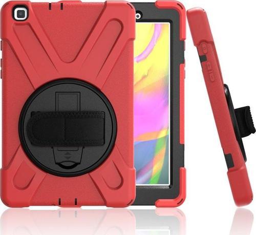 Samsung Galaxy Tab A7 Lite Kılıf Yatay Standlı ve Askılı Amazing Defender Zırh Özellikli Kılıf