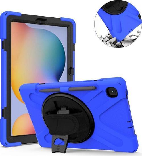 Samsung Galaxy Tab S6 Lite Yatay Standlı ve Askılı Military Amazing Defender Zırh Özellikli Kılıf