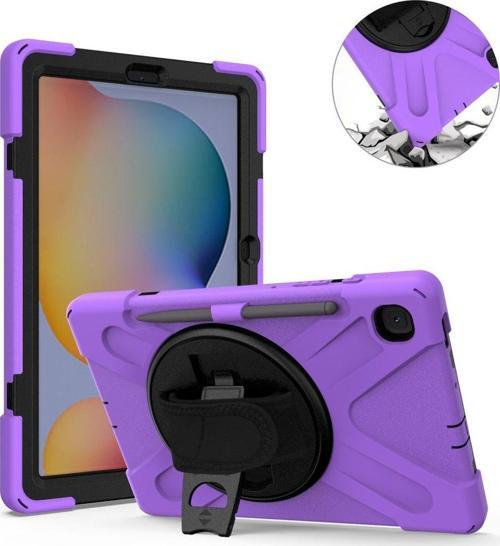 Samsung Galaxy Tab S6 Lite Yatay Standlı ve Askılı Military Amazing Defender Zırh Özellikli Kılıf
