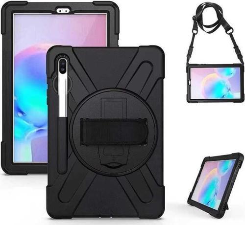 Samsung Galaxy Tab S6 SM-T860 Kılıf Yatay Standlı ve Askılı Amazing Defender Zırh Özellikli Kılıf
