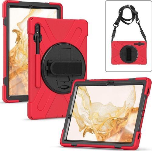 Samsung Galaxy Tab S7 Plus SM-T970 Zırh Özellikli Askılı Amazing Defender Kılıf