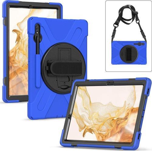 Samsung Galaxy Tab S7 Plus SM-T970 Zırh Özellikli Askılı Amazing Defender Kılıf