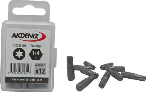 Akd/T30225 1/4 Torx Bits Uç T30X25 Mm 144 Adet