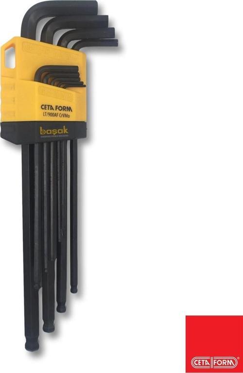 1/16" - 3/8" Topbaşlı Uzun Inch Allen Takımı 9 Parça Lt/900Af