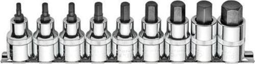C28S-Rh9 1/2" Allen Uçlu Lokma Takımı Kısa Tip 9 Parça