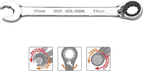 B05R-16 16 Mm C-Gear Cırcırlı Kombine Anahtar-Özel Ağız