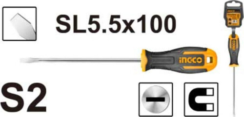 Hs685100 Mıknatıslı Düz Tornavida 5.5*100