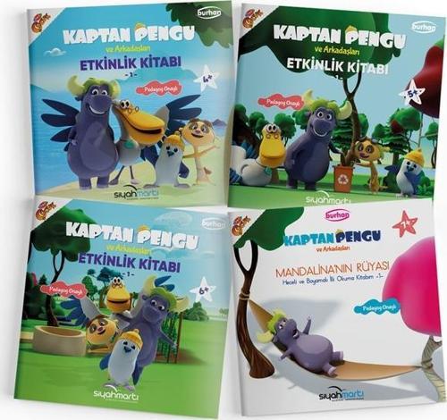 Kaptan Pengu ve Arkadaşları Etkinlik Kitapları Seti - 4 Kitap Takım - 4 - 5 - 6 - 7+ Yaş