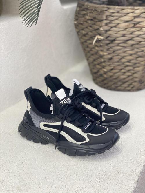 23Y465 Dalgıç Kumaş 3Cm Hafif Taban Sneaker Spor Ayakkabı