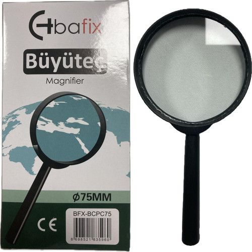 Büyüteç Cam Plastik Çerçeveli 75 MM Büyüteç