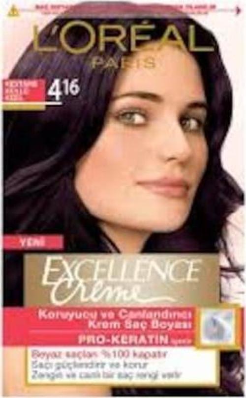 delist Loreal Excellence 4.16 Kestane Küllü Kızıl Saten Violet