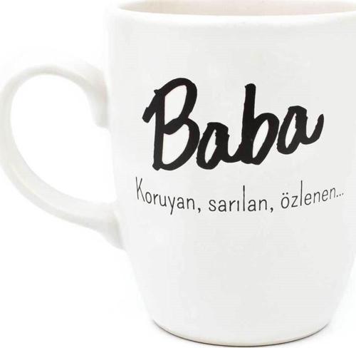 Baba Krem Oval Kupa - Hediye Seramik Kupa