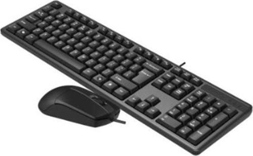 Kablolu Sessiz Tuşlu Klavye Moue Set Klavye 1,40Cm - Mouse Kablo Uzunluğu 1.60Cm Siyah Oak-930