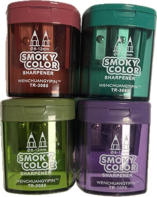 Smoky Color Kalemtıraş Çift Hazneli Tr-3085 (12 Li Paket)