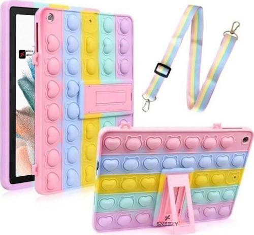 Samsung Galaxy Tab A9 Plus X210 11 İnç Uyumlu Glow Desenli Standlı Askılı Popit Tablet Kılıfı