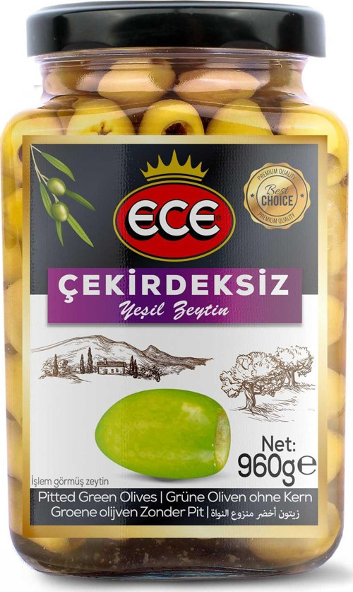 Yeşil Zeytin Çekirdeksiz 450 Gr. (6'lı)
