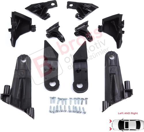 Dacia Duster MK2 HM 2017-2024 260609367R 260101133R İçin Sol Sağ Ön Far Tamir Seti