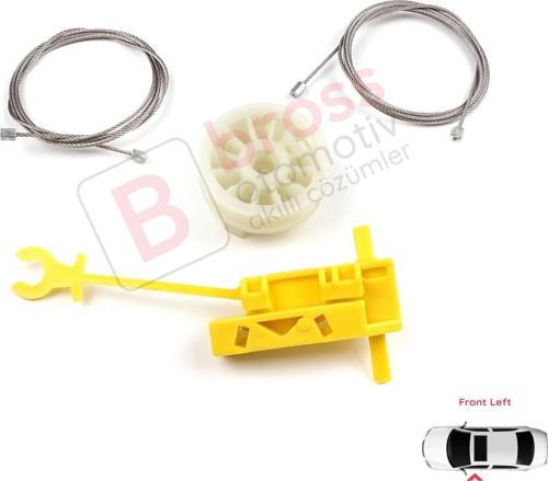 Renault Trafic MK2 Vivaro Primastar 2001-2015 7700311820 İçin Elektrikli Ön Sol Cam Kriko Tamir Seti