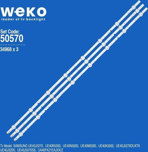 Samsung 40" LCD TV Led Bar Takımı 3 Parça DX-1010