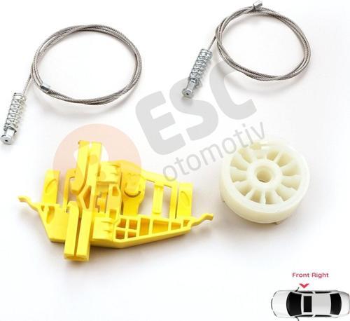 Fiat Doblo 2 Opel Combo D İçin Ön Sağ Kapı Cam Kriko Set 51810879