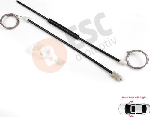 Peugeot 306 1992-2003 Hatchback Sedan SW 9221C2 İçin Manuel Arka Sağ veya Sol Cam Kriko Tamir Seti