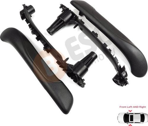 Renault Kangoo MK2 Citan W415 NV250 2007-2021 İçin Ön İç Kapı Çekme Kolçak Tutamak Takımı Siyah