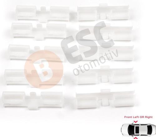 Seat Toledo Skoda Rapid 2013-2019 5JA837461 5JA837462 İçin 10 Adet Ön Cam Kriko Plastiği Ayak Klipsi