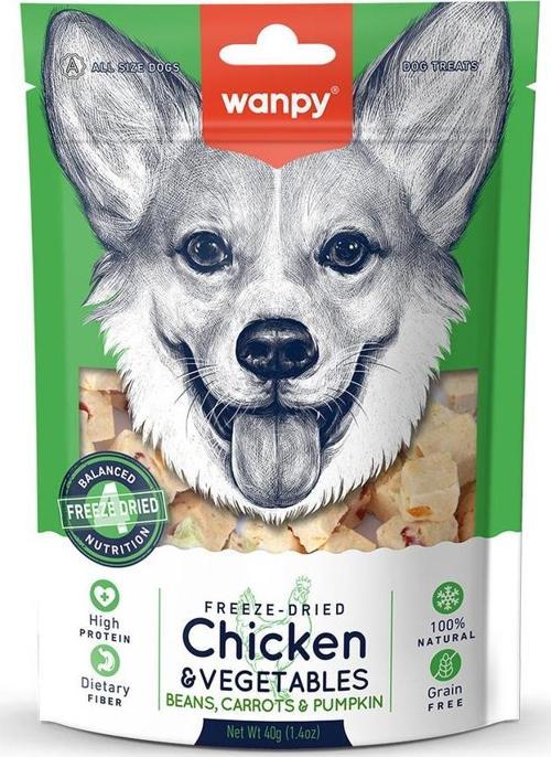 Köpek Dondurularak Kurutulmuş Tavuk&Sebze 40g