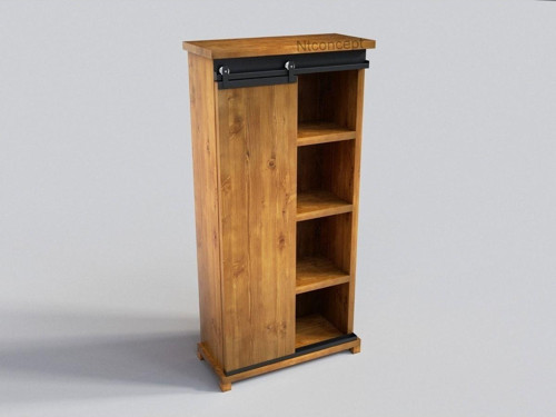 Doğal Ağaç Ofis Dolabı ( 60 cm - h180 cm - 41 cm )