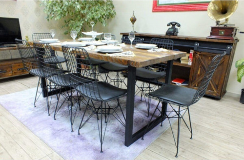 Doğal Ağaç Yemek Masası 85 cm 150 cm Masa