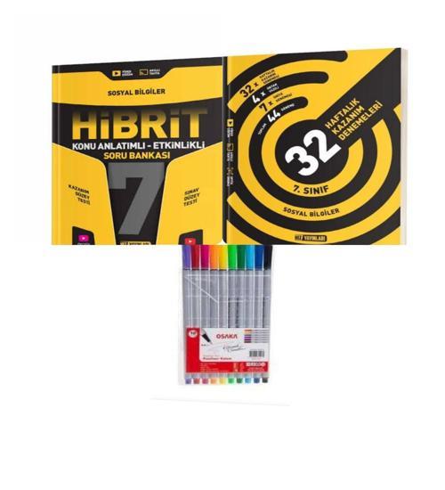 7. Sınıf Hibrit Sosyal Bilgiler Soru Bankası Ve 32 Haftalık Kazanım Denemeleri +Fineliner Pen