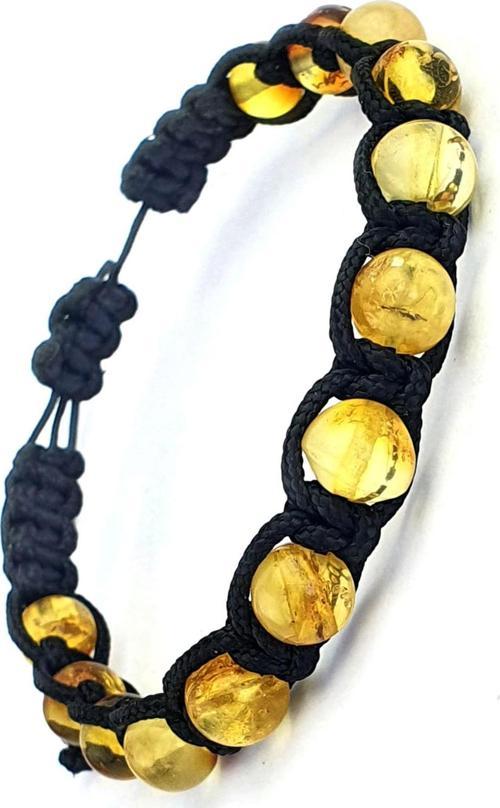 Damla Kehribar Şambala Erkek Bileklik