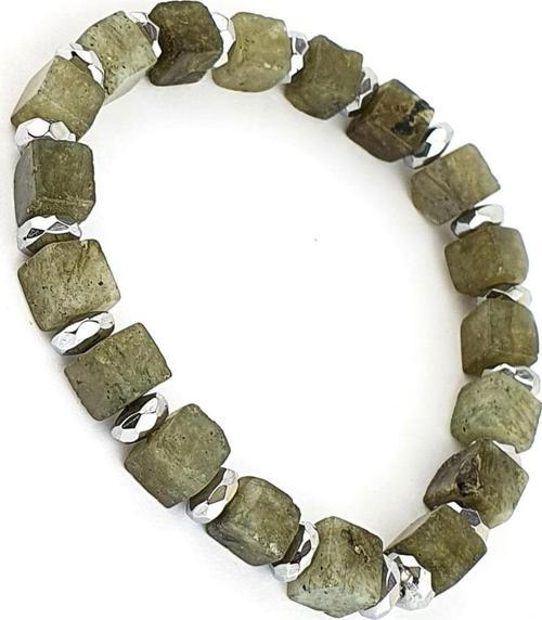 Yeşim Ve Hematit Taşlı El İşi Tasarım Doğal Taş Bileklik