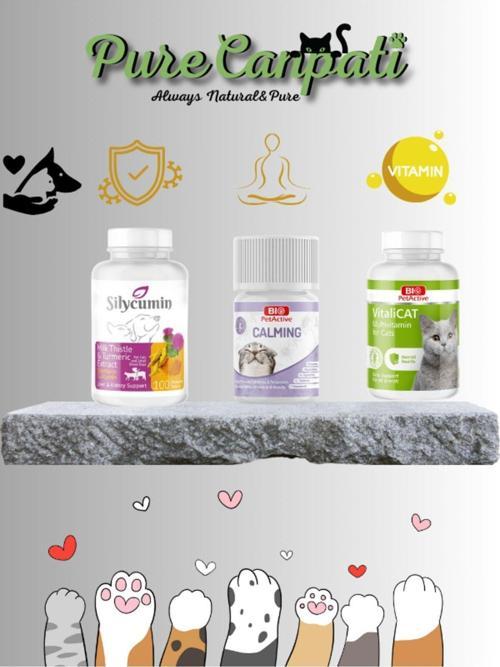 Kedi Destek,Vitamin Seti(Calming,Vitalicat,Silycumin)