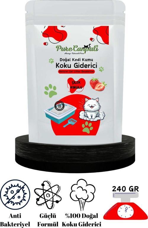 Kedi Kumu Koku Giderici - Kötü Kokuları Giderir - Doğal Koku Giderici - Çilek Kokulu 240 Gr.