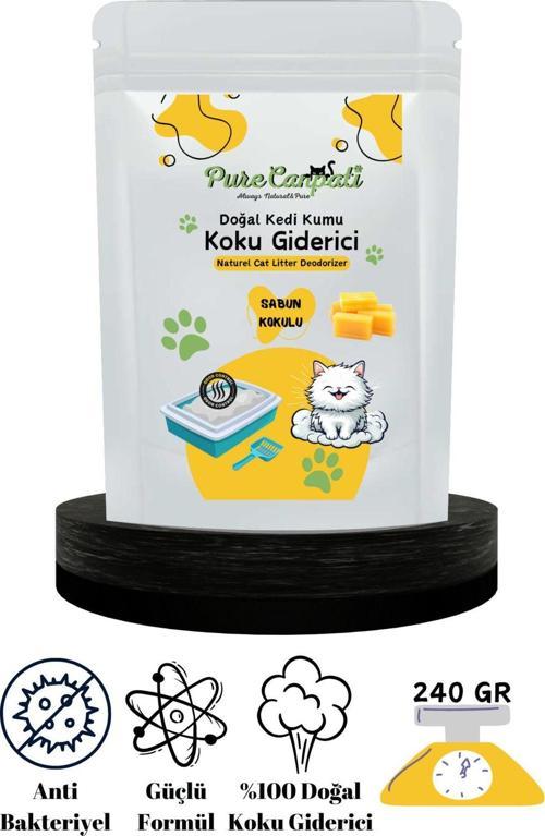 Kedi Kumu Koku Giderici- Kötü Kokuları Giderir - Doğal Koku Giderici - Marsilya Sabun Kokulu 240 Gr.