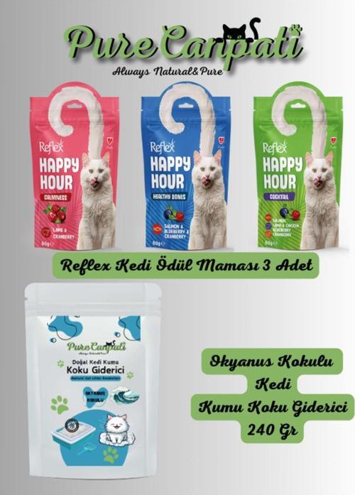 Kedi Kumu Koku Giderici(Okyanus Kokulu)+3 Çeşit Kedi Ödül Seti