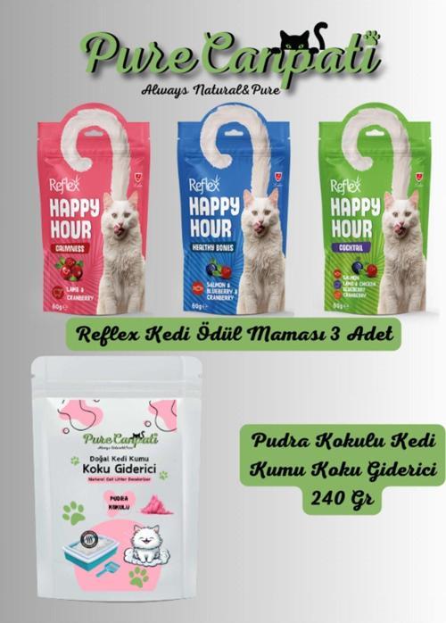 Kedi Kumu Koku Giderici(Pudra Kokulu)+3 Çeşit Kedi Ödül Seti