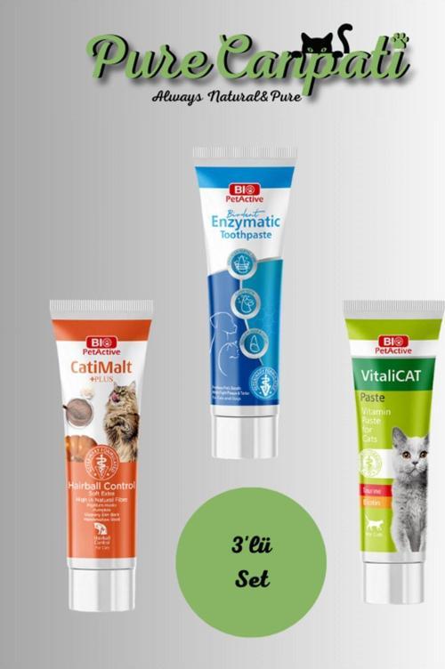 Kedi Multivitamin Paste,CatiMalt Ve Ağız Bakım Paste Seti