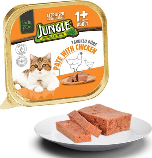 Kısır Kedi Tavuklu Ezme Pate Yaş Kedi Maması 100gr
