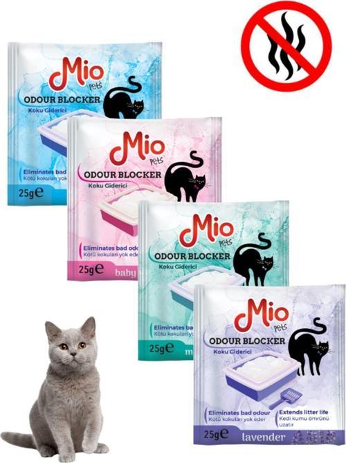 4'lü Kedi Kumu Koku Giderici (Lavanta,Marsilya Sabunu,Bebek Pudralı,Okyanus Esintili)