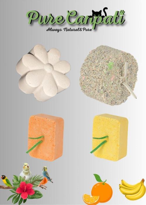 Premium Muhabbet Kuşu Gaga Taşı Seti(Mineral,Portakal,Muzlu,Klasik Gaga Taşı)