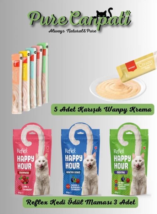 5 Çeşit Karışık Sıvı Kedi Ödül + 3 Çeşit Kedi Ödülü