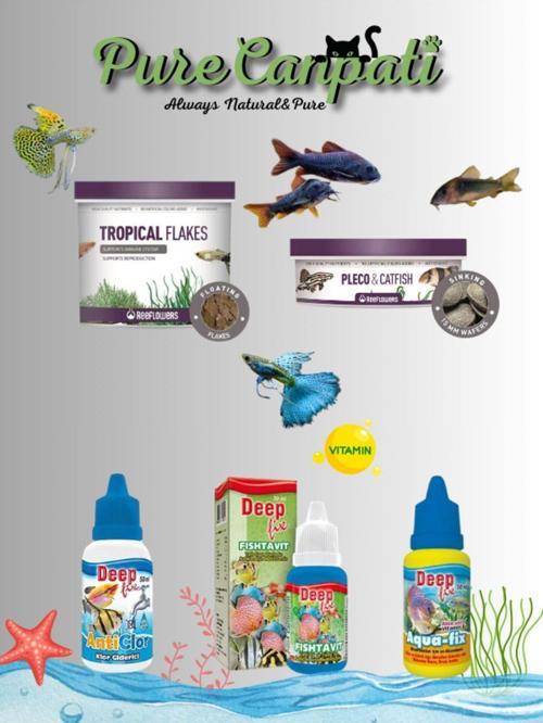 Tropical Çöpçü Balığı Akvaryum Balık Yem,su Düzenleyici,vitamin Seti