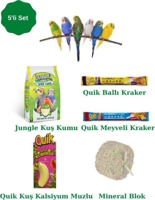 Muhabbet Kuş Avantaj Seti(KUŞ KUMU MEYVELİ KRAKER BALLI KRAKER KALSİYUM BLOK MİNERAL BLOK)