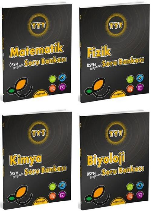 Endemik 2025 Tyt Matematik + Fizik + Kimya + Biyoloji Soru Kitabı Seti 4 Kitap