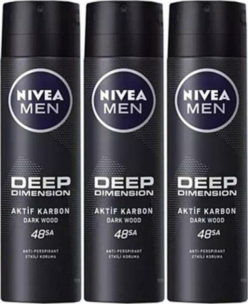 3 Adet Deo 150 ml Deep Dimension Erkek