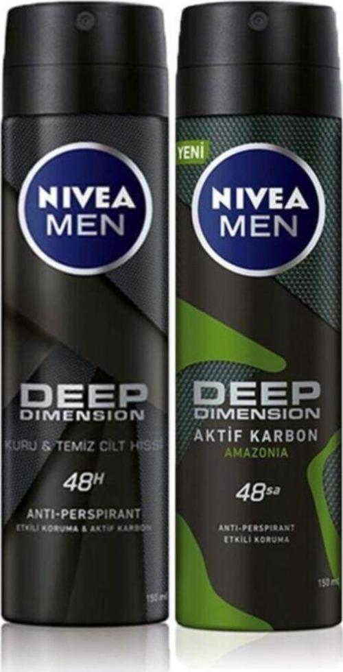 Bay Deodorant Deep Dimension Aktif Karbon 150 ml + Deodorant Bay Deep Dimension Amazonia
