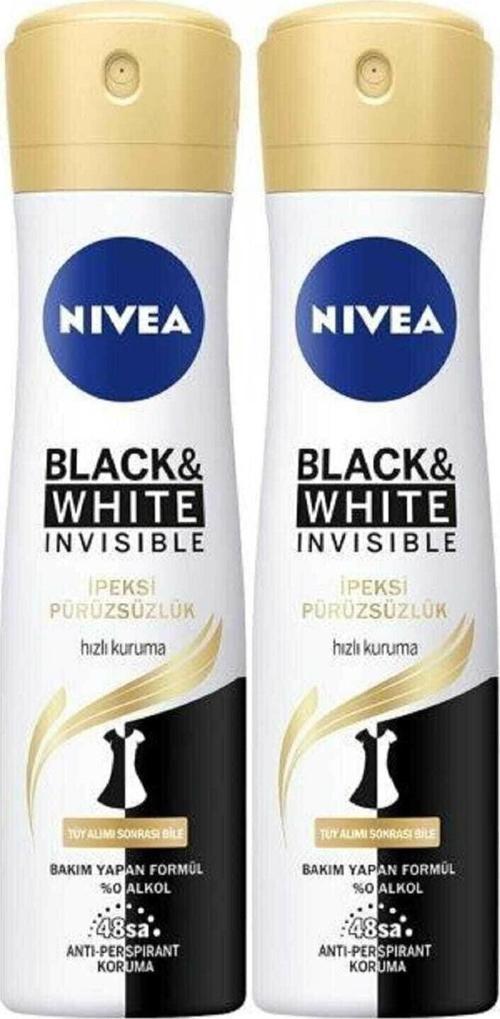 Deodorant 150 ml Kadın Invisible Black & White Ipeksi X2 Avantajlı Paket